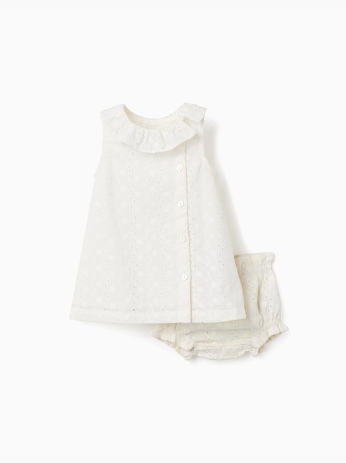 Abito senza maniche in cotone con ricami inglesi - Kiabi