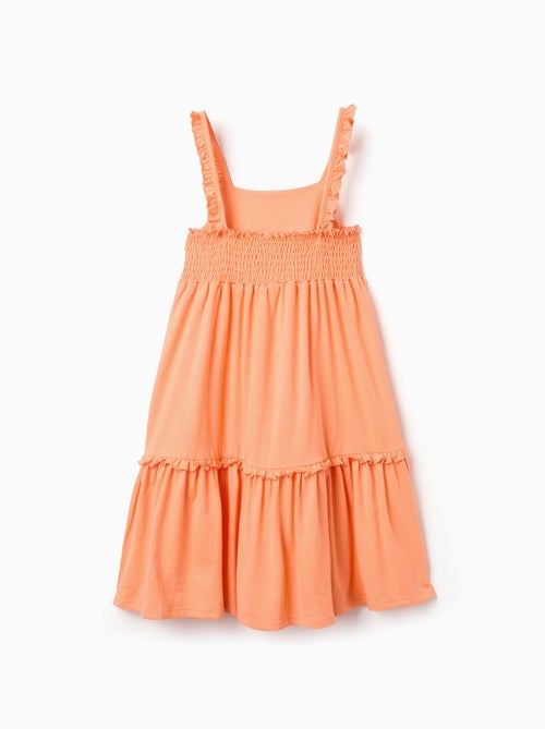 Abito senza maniche in cotone con spalline arricciate - Kiabi