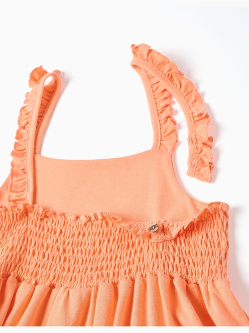 Abito senza maniche in cotone con spalline arricciate - Kiabi