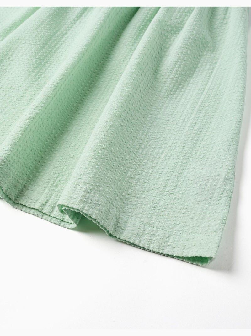 Abito senza maniche in cotone con spalline elastiche Verde chiaro - Kiabi