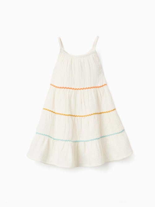 Abito senza maniche in cotone con volant - Kiabi