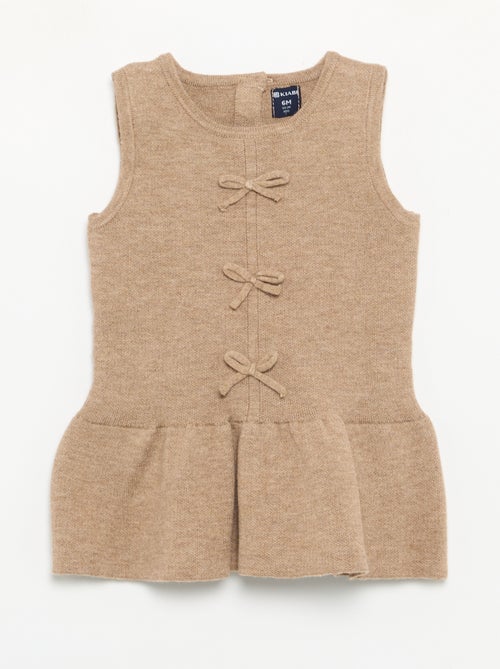 Abito senza maniche in maglia con fiocchi - Kiabi Abito senza maniche in maglia con fiocchi - Kiabi