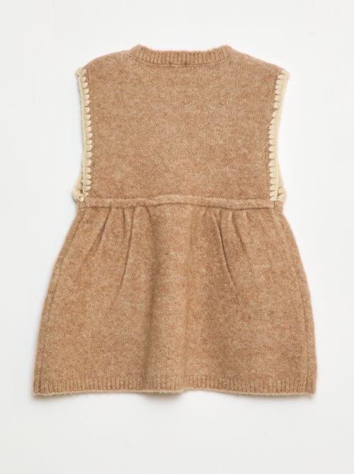 Abito senza maniche in maglia tricot con 2 tasche - Kiabi