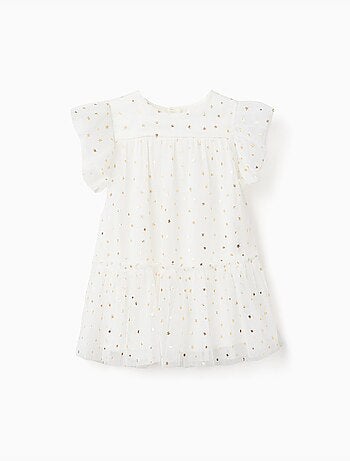 Abito senza maniche in tulle con volant e stelle