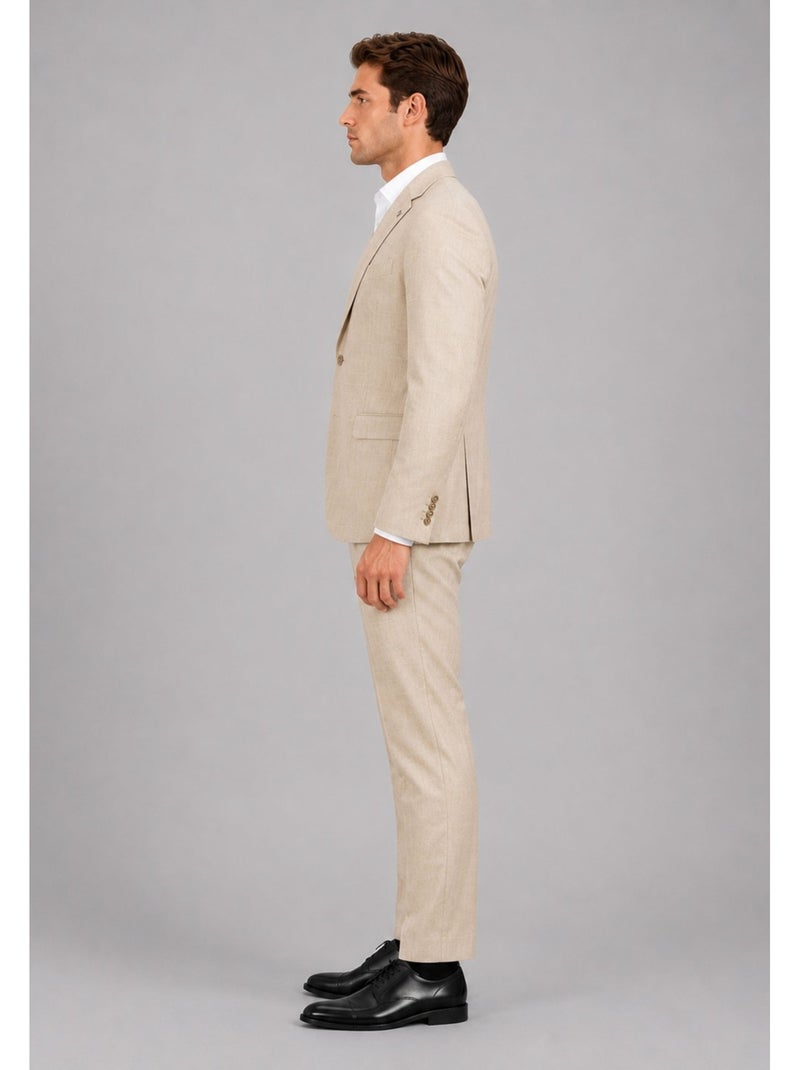 Abito slim a 2 bottoni Kebello Beige - Kiabi