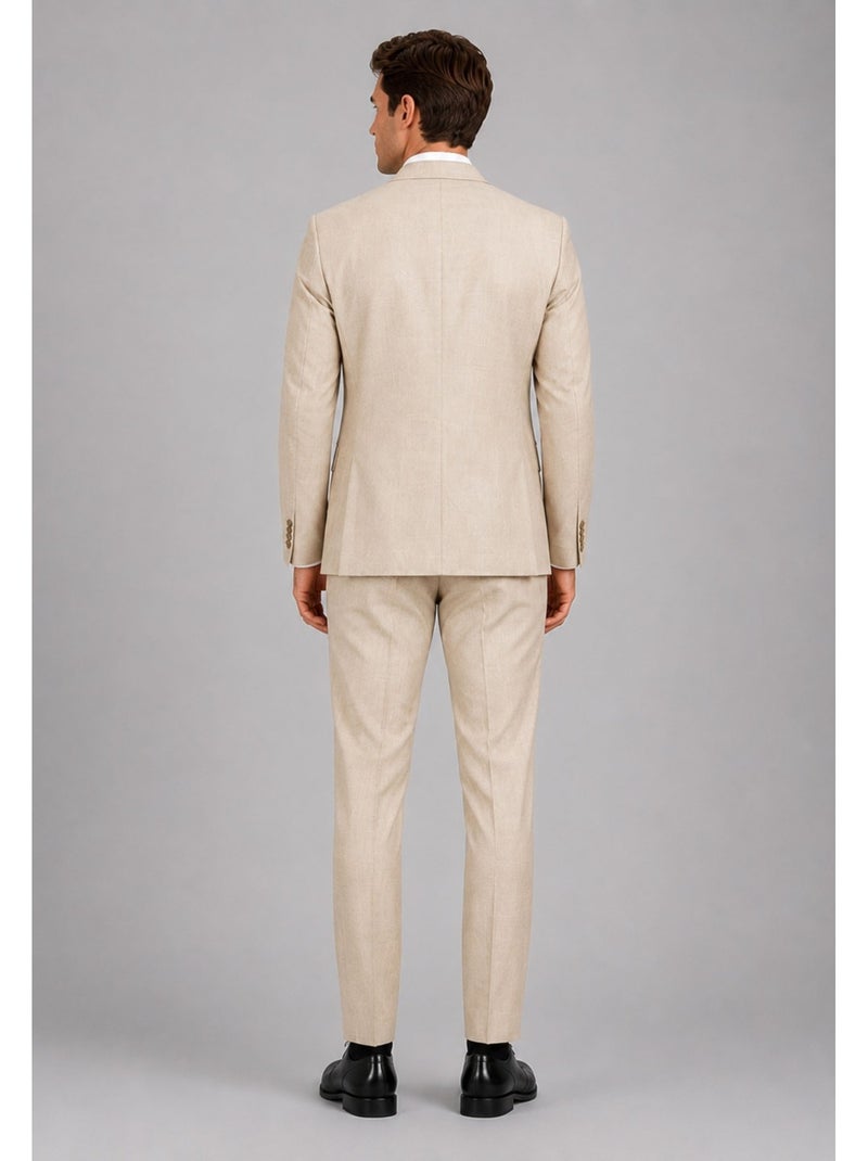 Abito slim a 2 bottoni Kebello Beige - Kiabi
