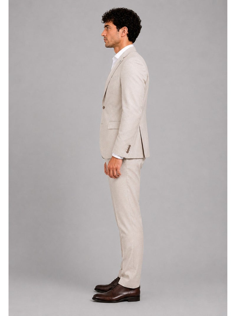 Abito slim a 2 bottoni Kebello Beige - Kiabi