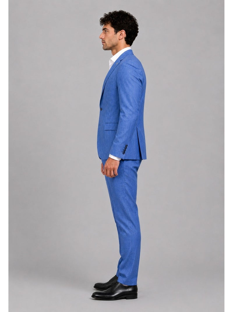 Abito slim a 2 bottoni Kebello Blu - Kiabi