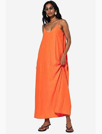 Abito sottoveste maxi da donna tinta unita busem