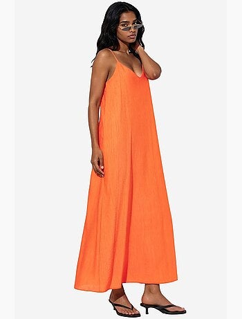 Abito sottoveste maxi da donna tinta unita busem