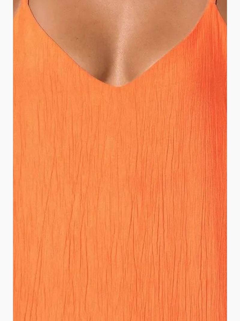 Abito sottoveste maxi da donna tinta unita busem Arancione - Kiabi