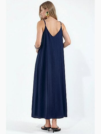 Abito sottoveste maxi da donna tinta unita busem