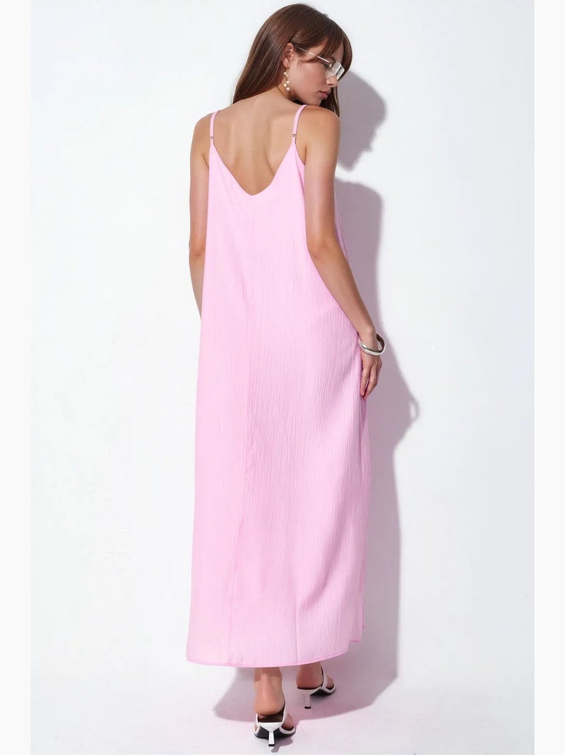 Abito sottoveste maxi da donna tinta unita busem Rosa - Kiabi