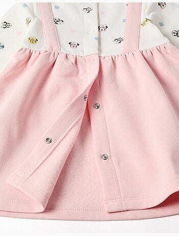 Abito spazzolato a manica lunga con Minnie