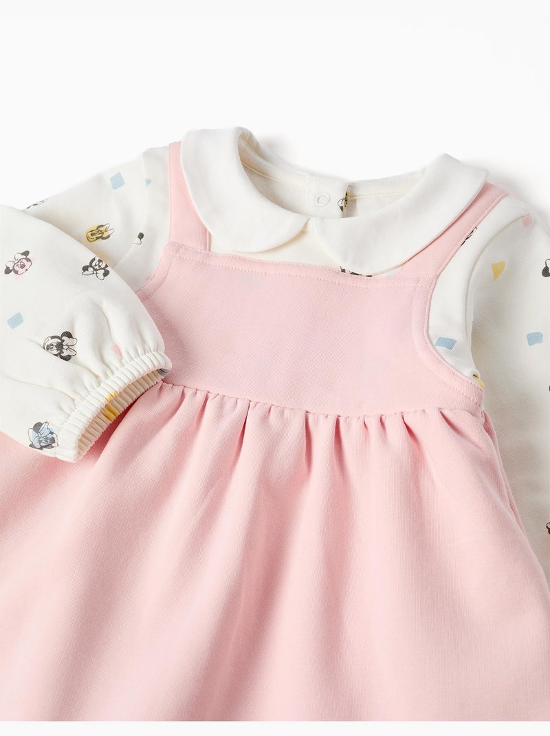Abito spazzolato a manica lunga con Minnie Rosa - Kiabi