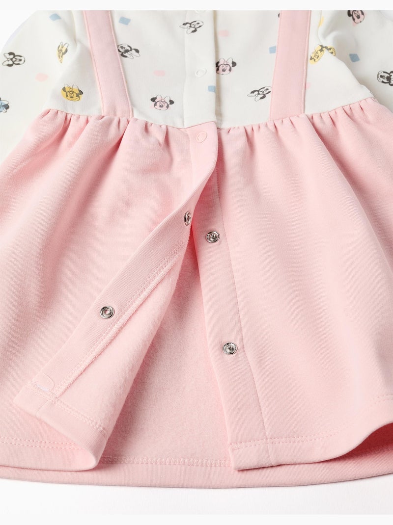 Abito spazzolato a manica lunga con Minnie Rosa - Kiabi