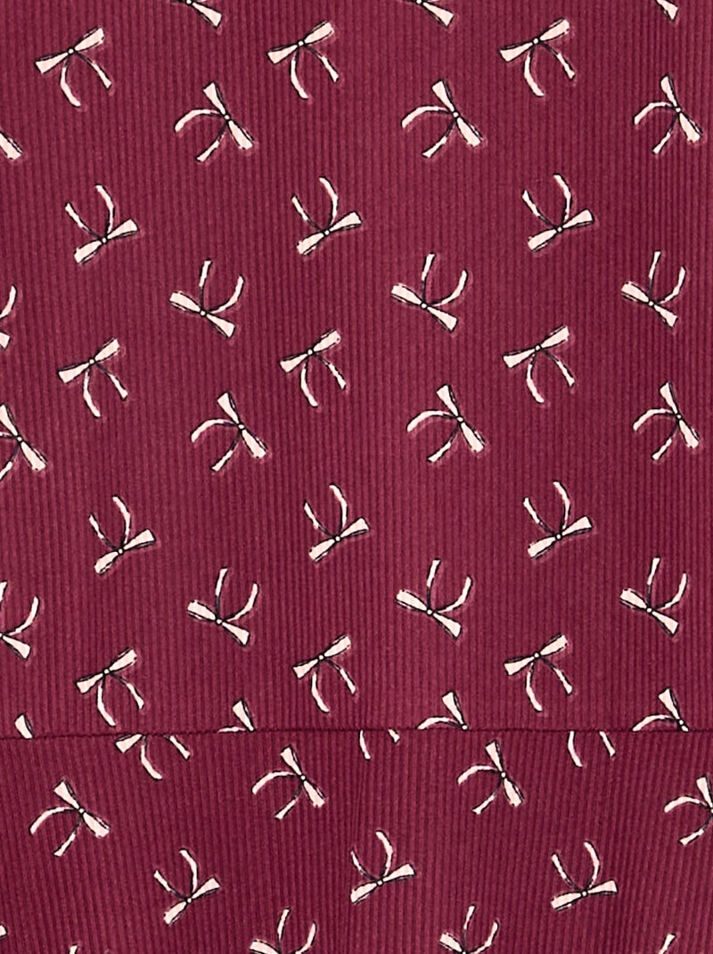 Abito stampato a maniche lunghe Rosso - Kiabi