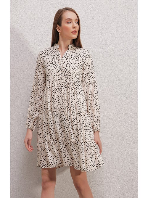 Abito stampato con collo rotondo - Kiabi