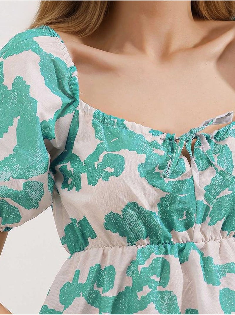 Abito svasato in popeline bdart Verde menta - Kiabi