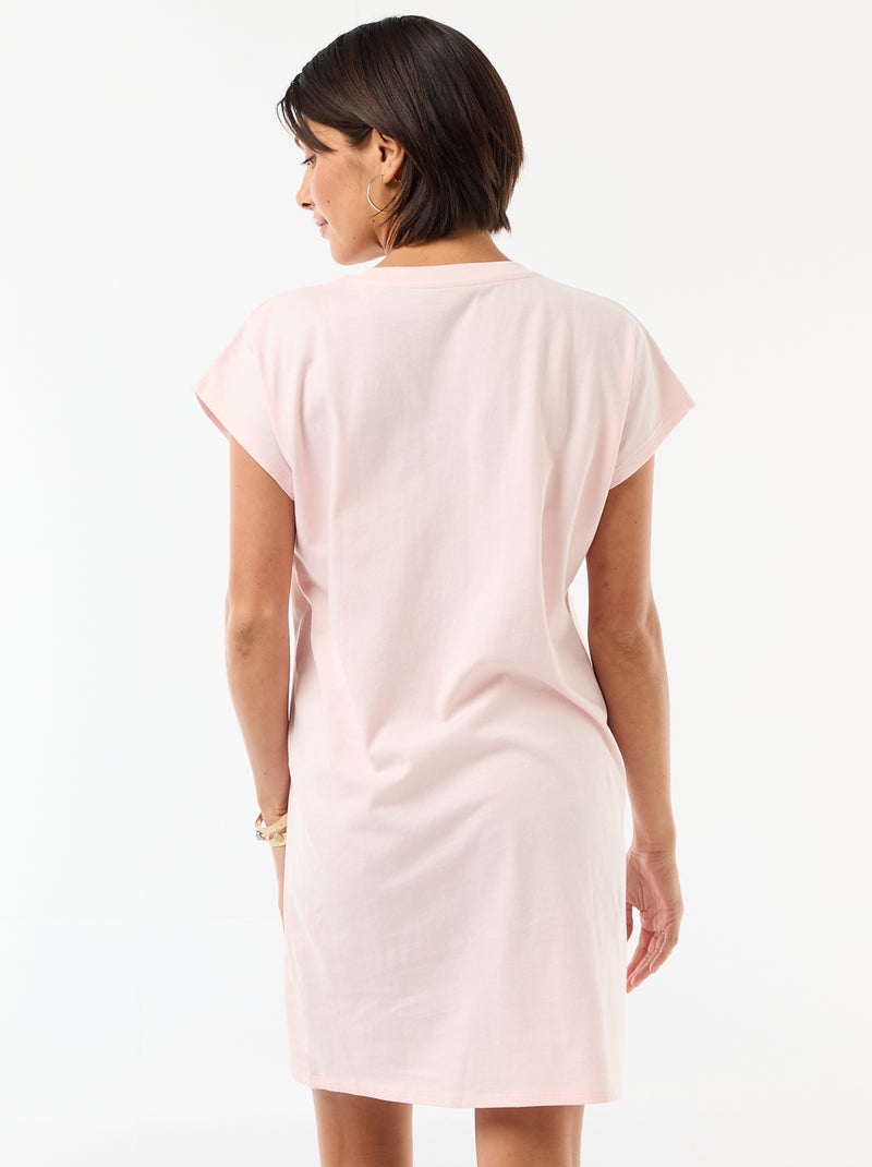 Abito t-shirt a maniche corte Rosa - Kiabi