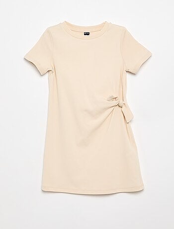 Abito t-shirt con nodo laterale