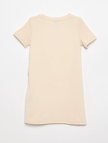 Abito t-shirt con nodo laterale