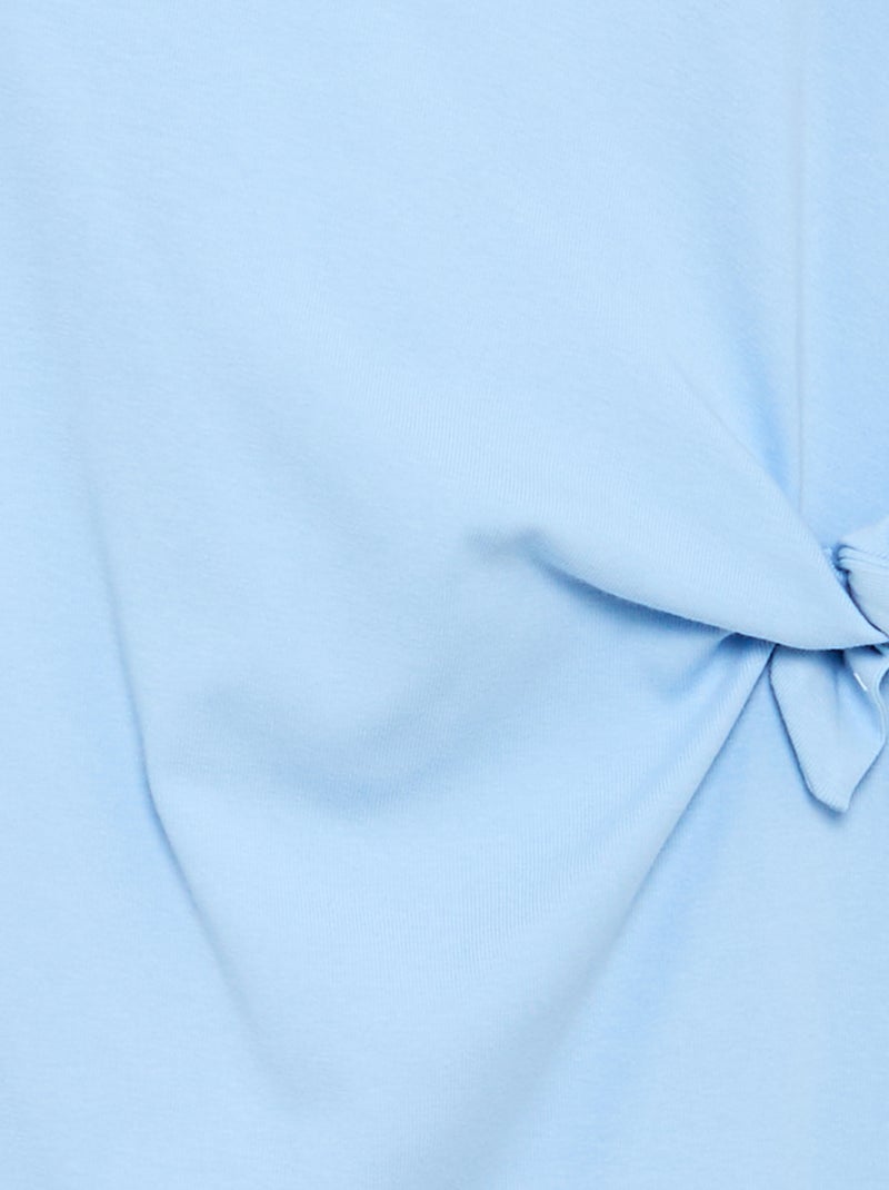 Abito t-shirt con nodo laterale Blu - Kiabi