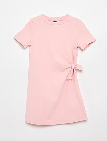 Abito t-shirt con nodo laterale