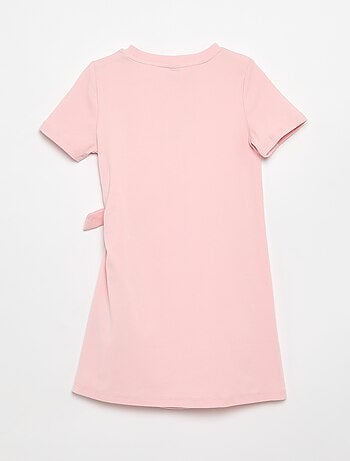 Abito t-shirt con nodo laterale