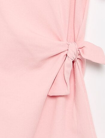 Abito t-shirt con nodo laterale