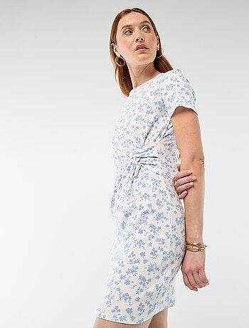 Abito T-shirt corto con nodo decorativo