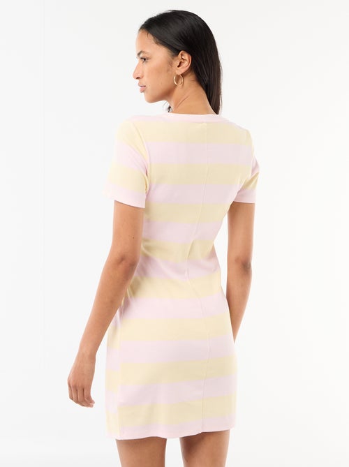 Abito T-shirt corto con nodo decorativo - Kiabi