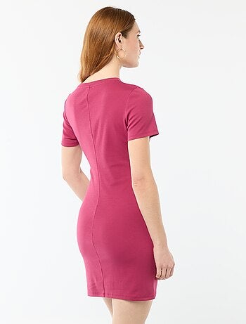 Abito T-shirt corto con nodo decorativo