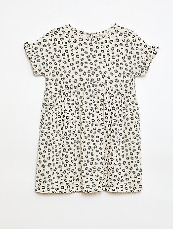 Abito t-shirt leopardato