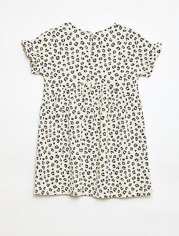Abito t-shirt leopardato
