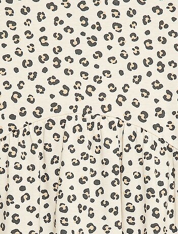 Abito t-shirt leopardato