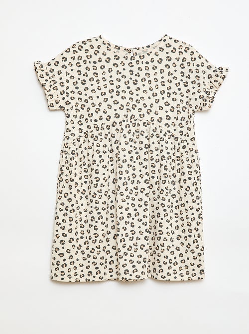 Abito t-shirt leopardato - Kiabi