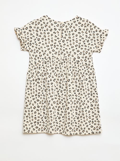 Abito t-shirt leopardato - Kiabi