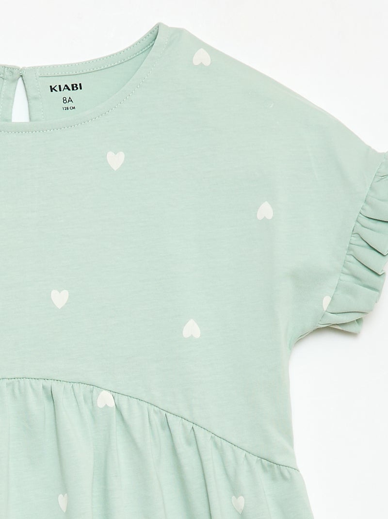 Abito t-shirt leopardato Blu - Kiabi