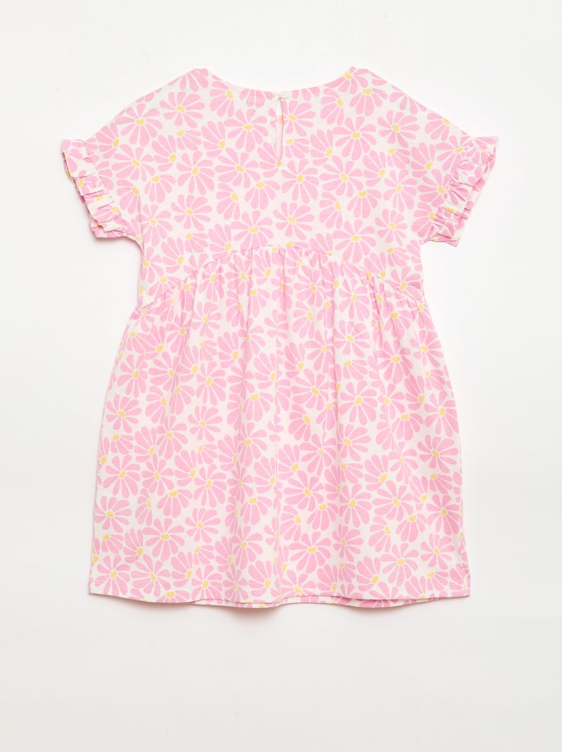 Abito t-shirt leopardato Rosa - Kiabi