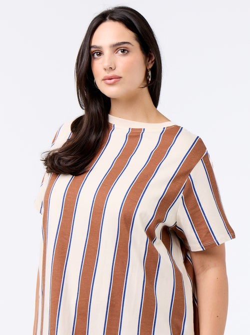 Abito t-shirt lungo tinta unita - Kiabi