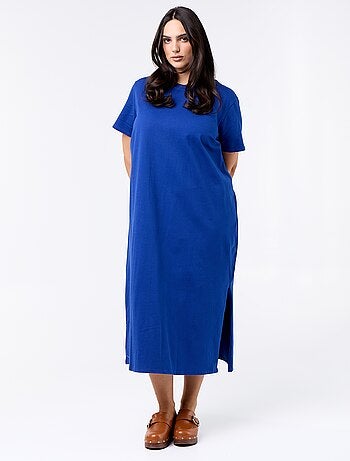 Abito t-shirt lungo tinta unita