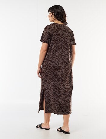 Abito t-shirt lungo tinta unita