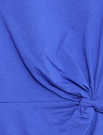 Abito t-shirt midi con fiocco decorativo sul davanti