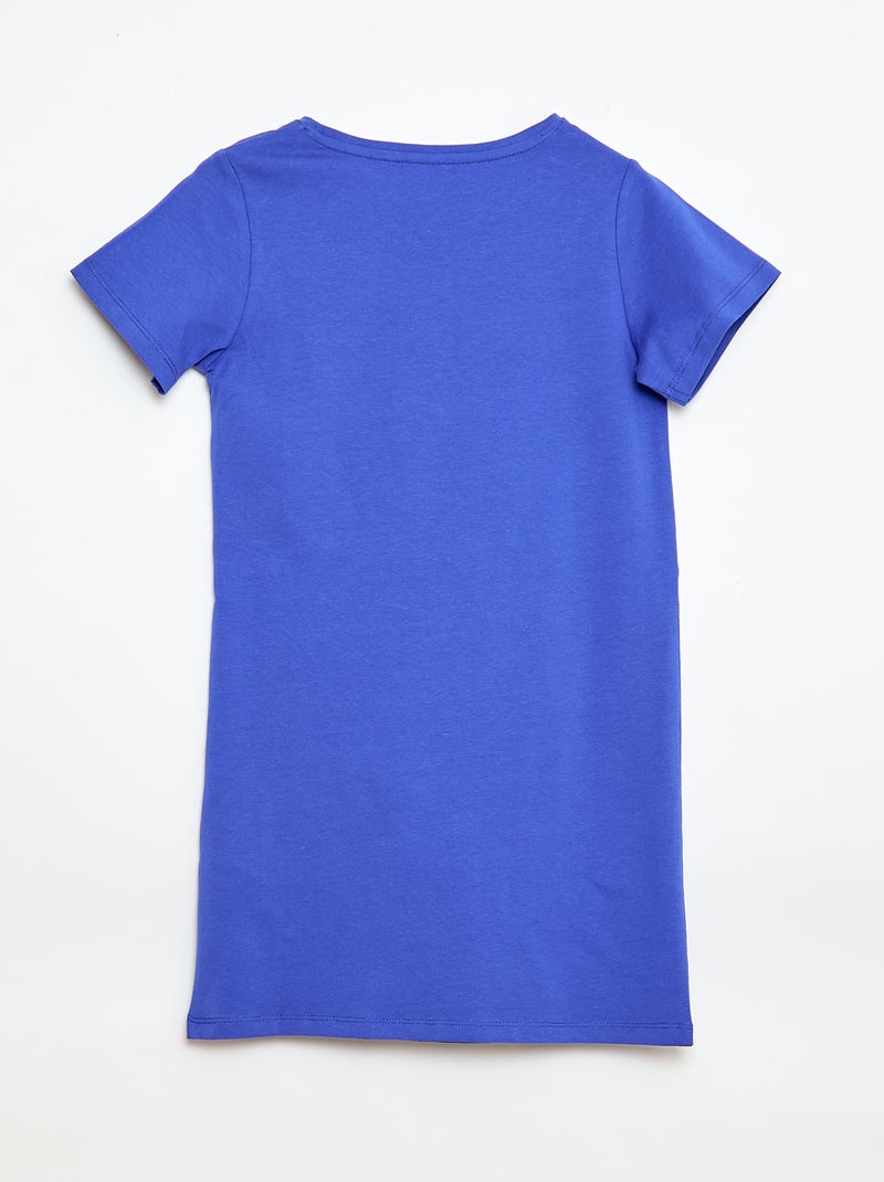 Abito t-shirt midi con fiocco decorativo sul davanti Blu - Kiabi