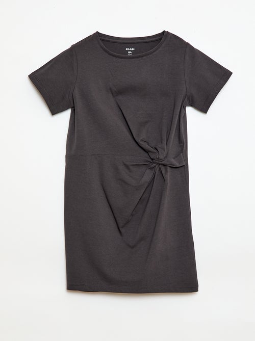 Abito t-shirt midi con fiocco decorativo sul davanti - Kiabi