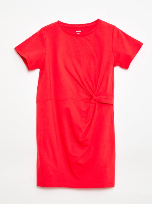 Abito t-shirt midi con fiocco decorativo sul davanti - Kiabi