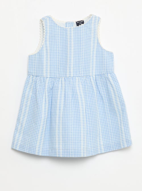 Abito vichy in garza di cotone - Kiabi