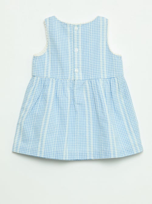 Abito vichy in garza di cotone - Kiabi