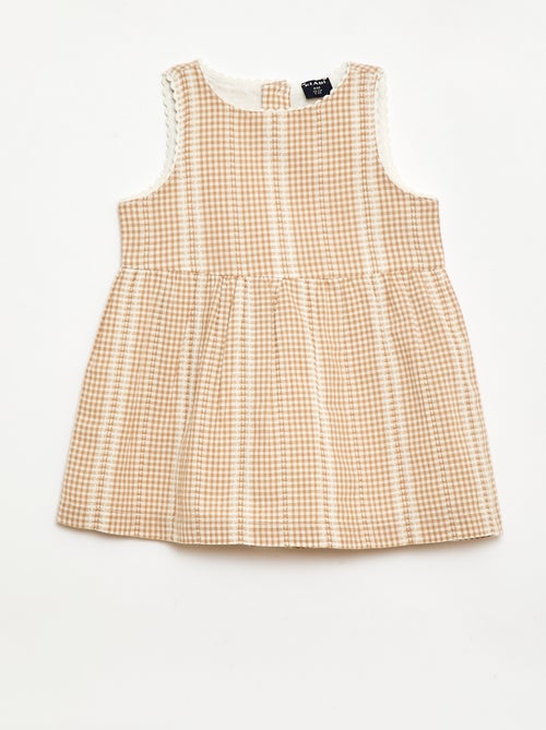 Abito vichy in garza di cotone - Kiabi